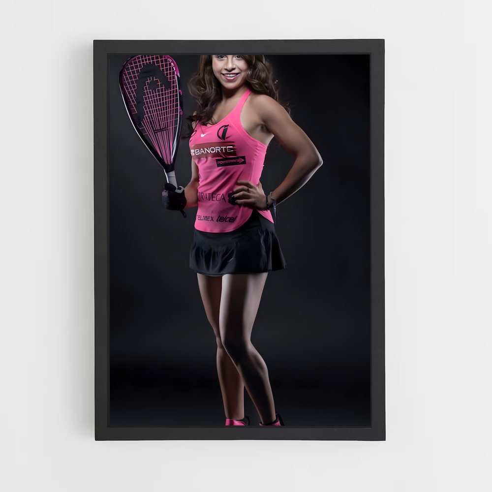 Poster Tennis en Rose – affiche Racquetball (vue 2)